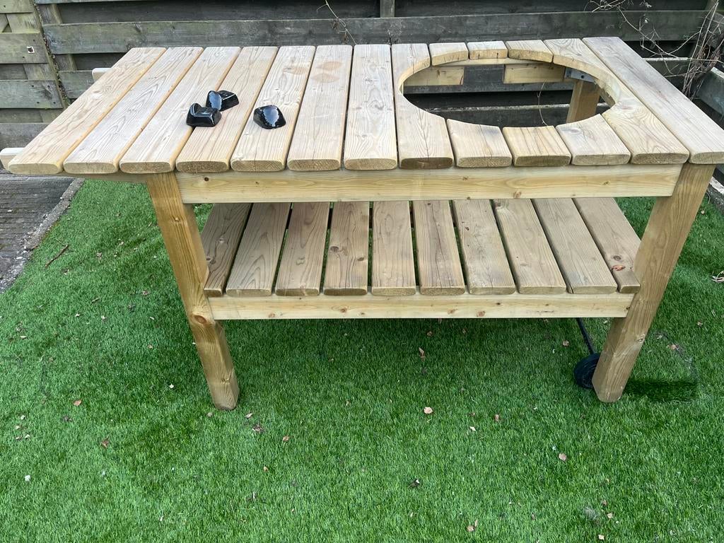 Bbq tafel voor oa kamado, egg, grizzly grills, Ophalen, Vrijstaand