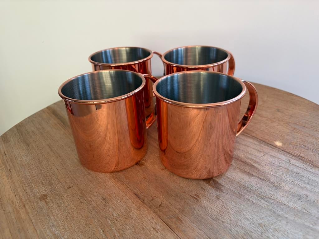4x Moscow Mule Cocktailbekers Nieuw!, Overige materialen, Overige typen, Nieuw, Ophalen of Verzenden