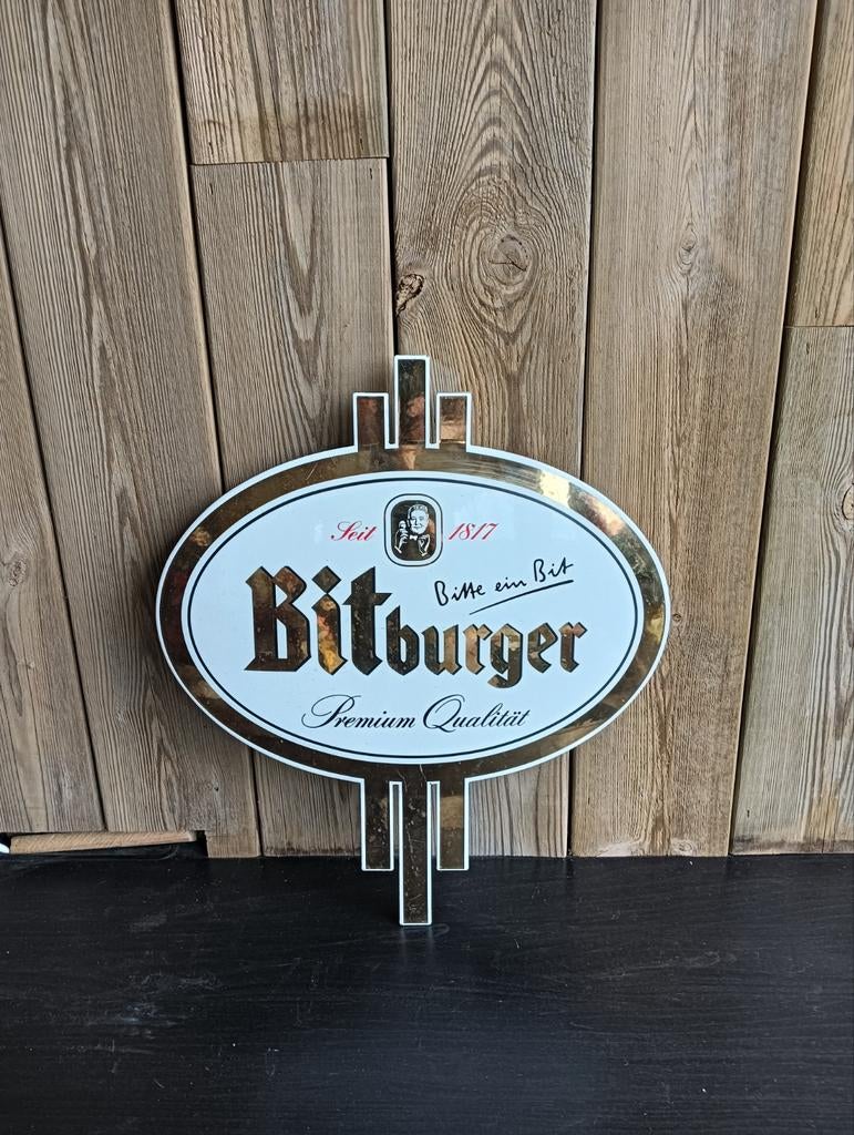Emaille bord van Bitbuger, Ophalen, Gebruikt, Reclamebord, Plaat of Schild, Overige merken