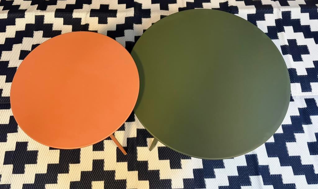 Leuke set bijzettafels, Tuin en Terras, Ophalen of Verzenden, Zo goed als nieuw, Rond