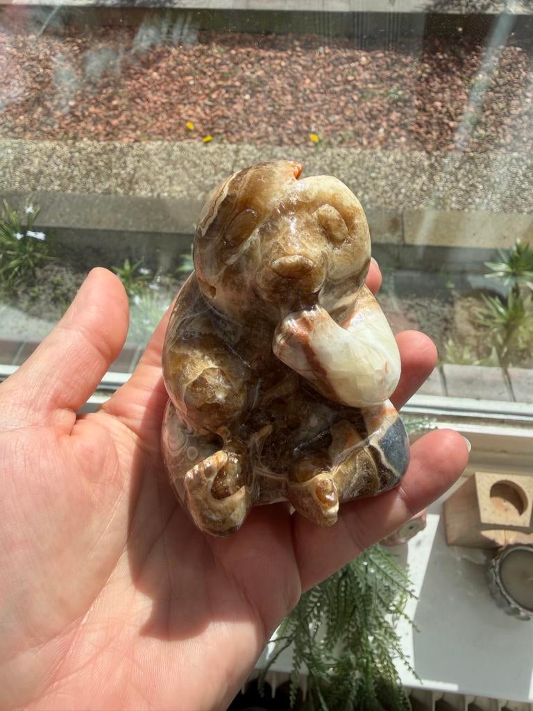 Panda beer van agaat, Ophalen of Verzenden, Zo goed als nieuw