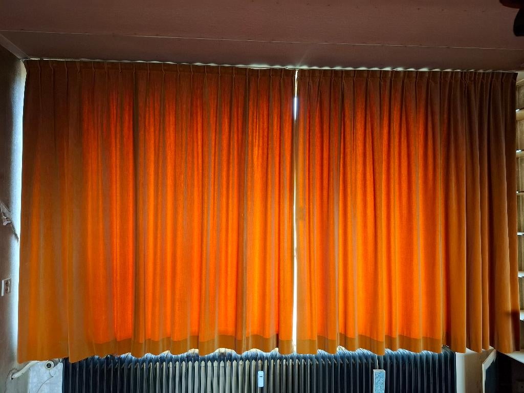 Velours & glasgordijnen, Huis en Inrichting, Gebruikt, 200 cm of meer, 200 cm of meer, Velours & glasgordijnen