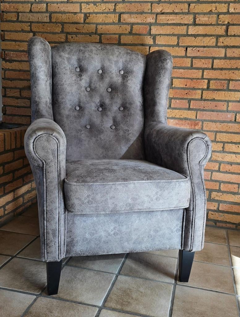 Bank en 2 fauteuils, Huis en Inrichting, Ophalen, 75 tot 100 cm, Stof