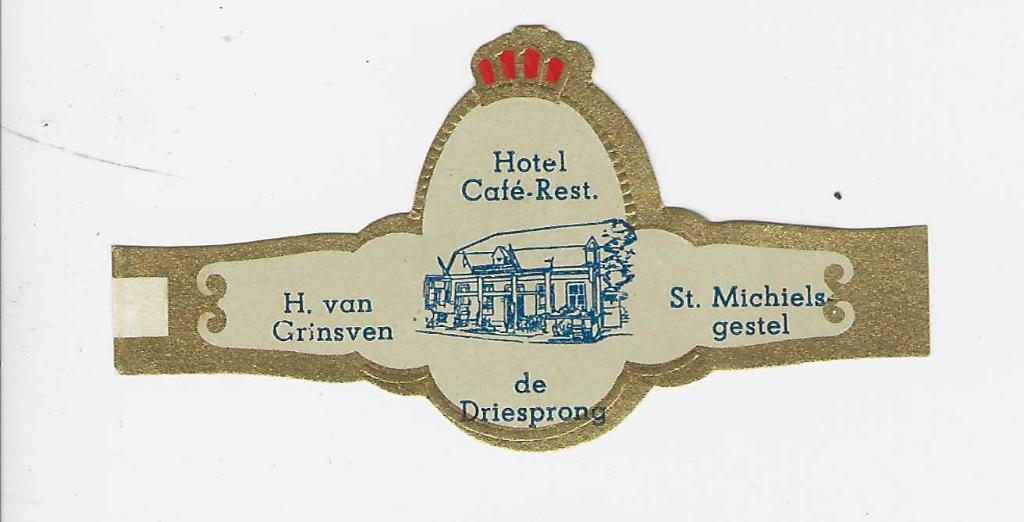abonnee 1 -992-  hotel  de driesprong  st michels gestel, Ophalen of Verzenden, Sigarenbandjes