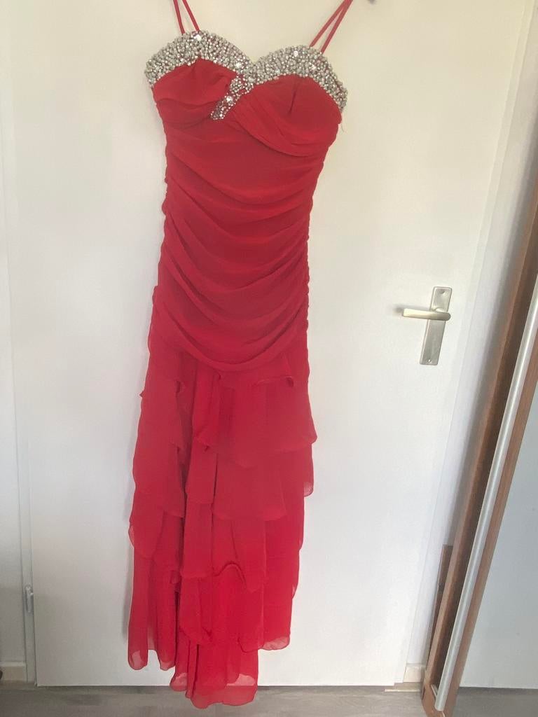 Feest jurken, Maat 38/40 (M), Ophalen of Verzenden, Zo goed als nieuw, Rood