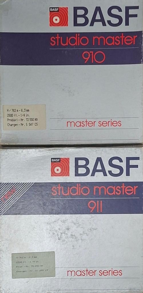 BASF Studio Master 910/911 Spoelen (2 stuks) 10 inch, Audio, Tv en Foto, Bandrecorders, Ophalen of Verzenden, Onderdeel, Met banden