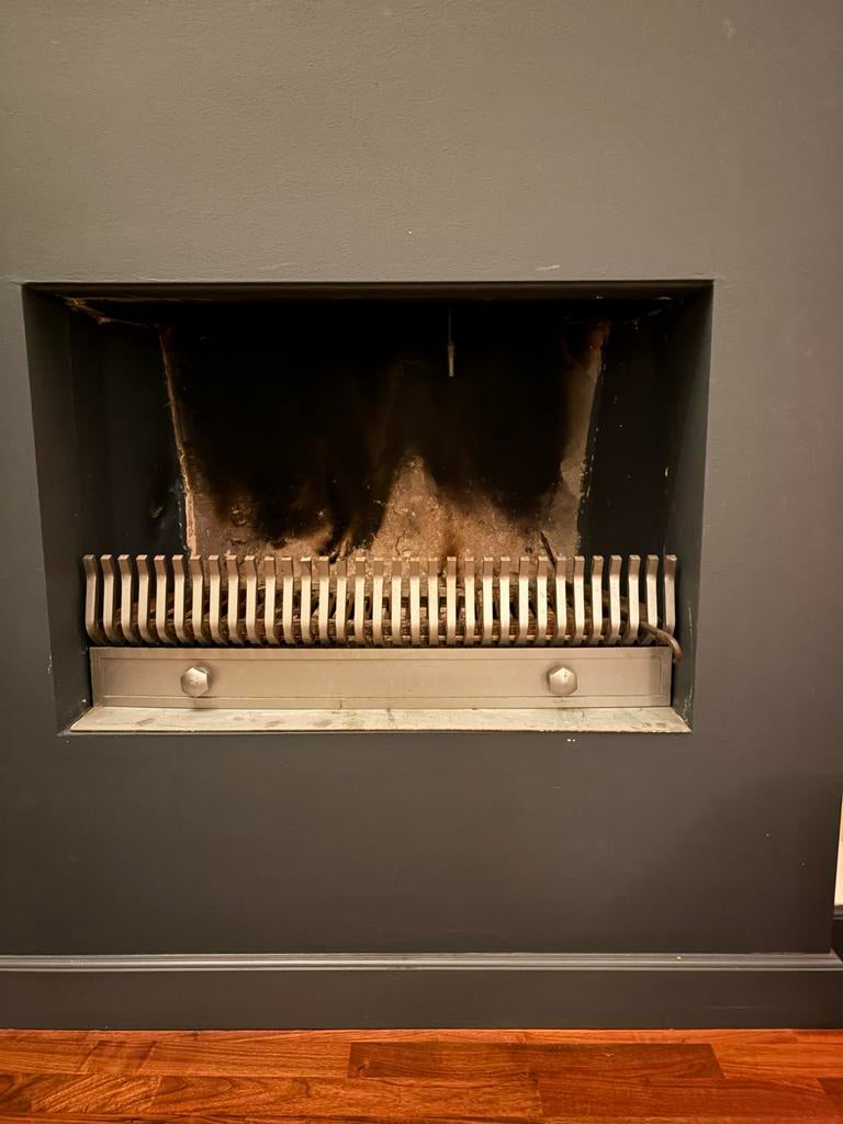 Stookrek open haard met aslade, Ophalen, Gebruikt, Inbouwhaard, Houthaard