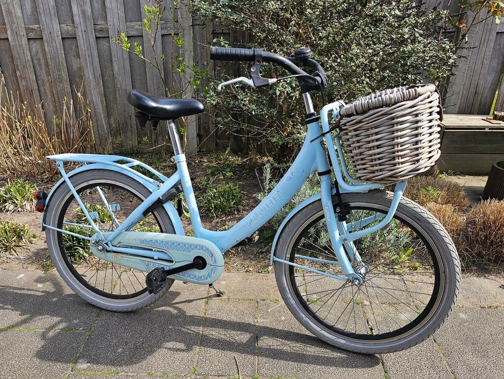 Alpina Clubb meisjesfiets 22 inch - Lichtblauw met mandje, Ophalen of Verzenden, Gebruikt, 22 inch, Alpina