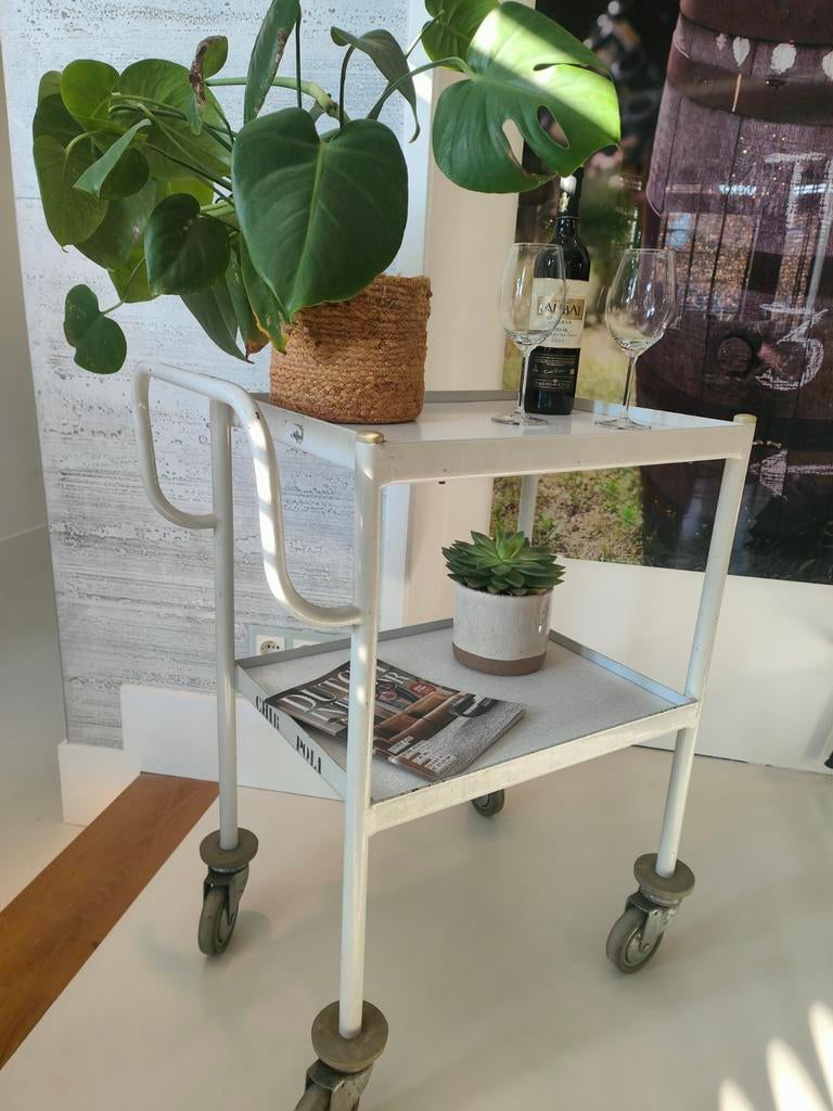 Vintage Ziekenhuis Trolley - Industrieel Design ca 1950-1975, Ophalen of Verzenden, Gebruikt