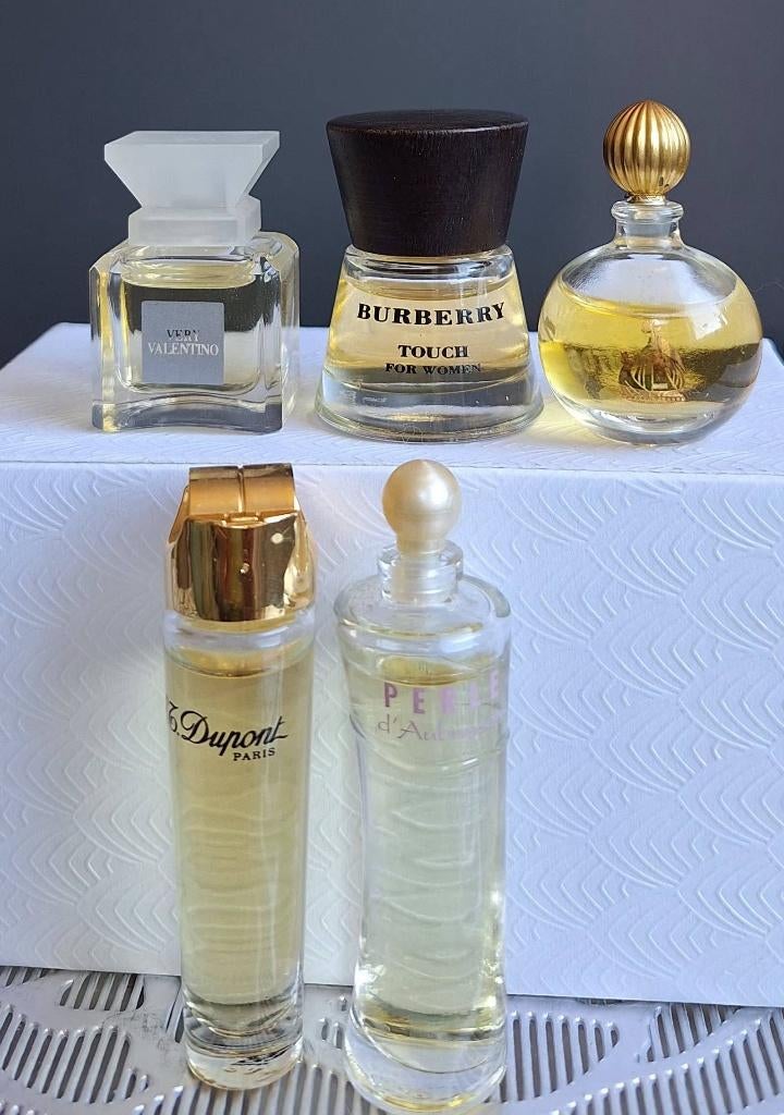 Set 5 vintage miniaturen, Burberry, Valentino , Lanvin, Ophalen of Verzenden, Gebruikt