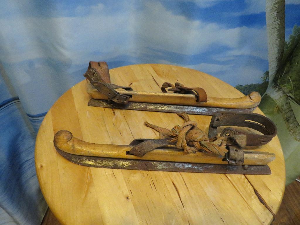 ijsnoch vintage houten friese doorlopers mt 23 = mt 34,5?, Antiek en Kunst, Curiosa en Brocante, Ophalen of Verzenden