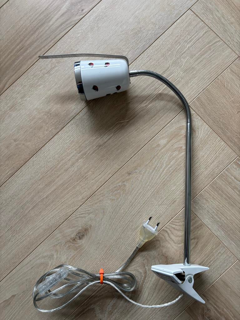 Witte knijplamp/klemlamp met lieveheersbeestjes - Brilliant, Ophalen of Verzenden, Gebruikt