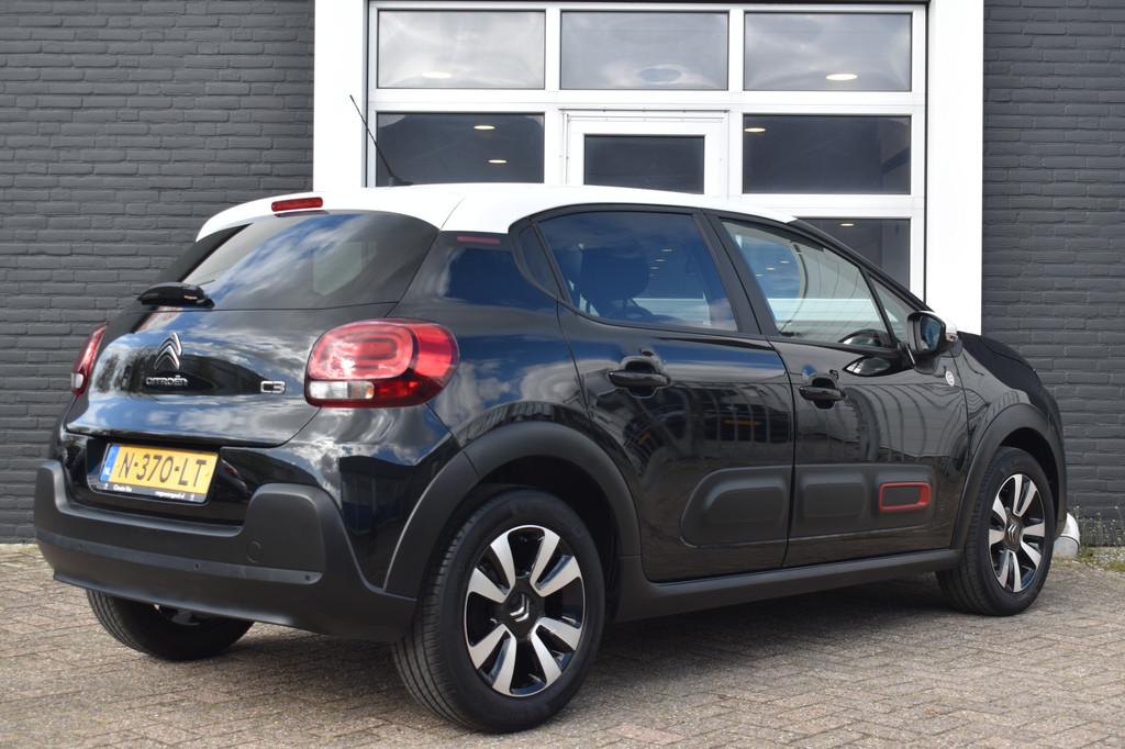 Citroën C3 PureTech 83 C-Series Airco | Parkeersensoren ach, Voorwielaandrijving, 83 pk, 450 kg, Zwart