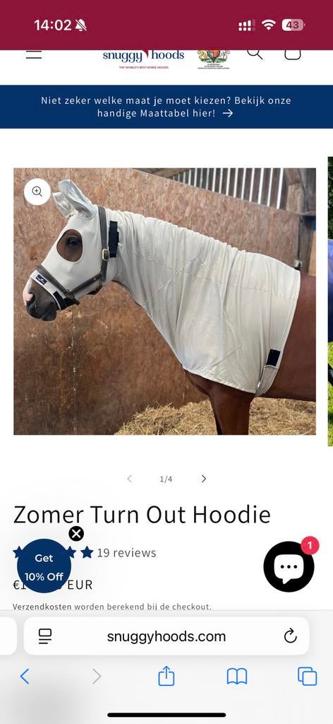 Zomereczeem deken snuggy hoods, Dieren en Toebehoren, Paarden en Pony's | Dekens en Dekjes, Ophalen of Verzenden, Zo goed als nieuw