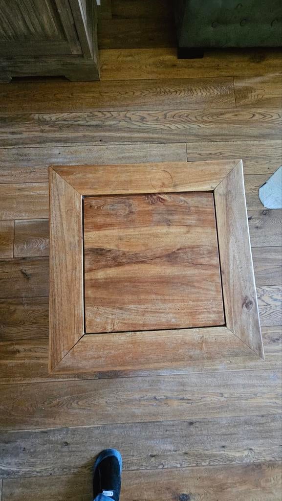 Teakhouten opiumtafeltje 60x60 cm, Ophalen