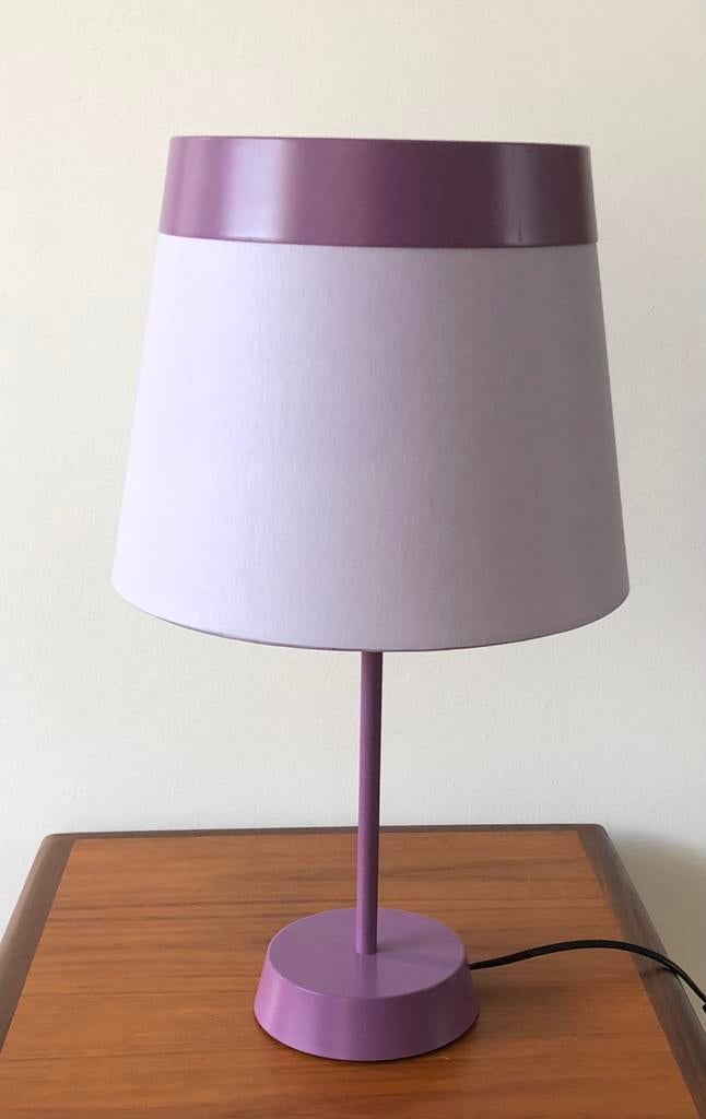 Vintage Höltkotter design tafellamp | Lila / paars, Huis en Inrichting, Lampen | Tafellampen, Ophalen of Verzenden, Zo goed als nieuw