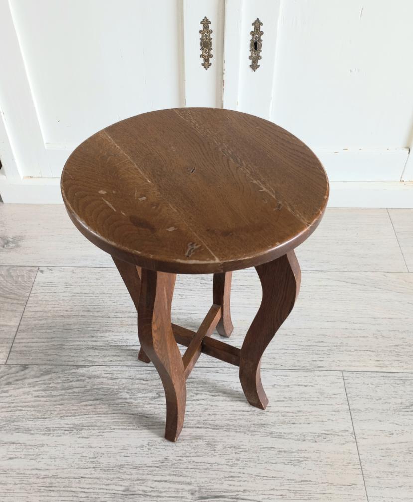 Art Deco Plantentafel, Bijzettafeltje, Eikenhout, 30x45cm, Antiek en Kunst, Ophalen