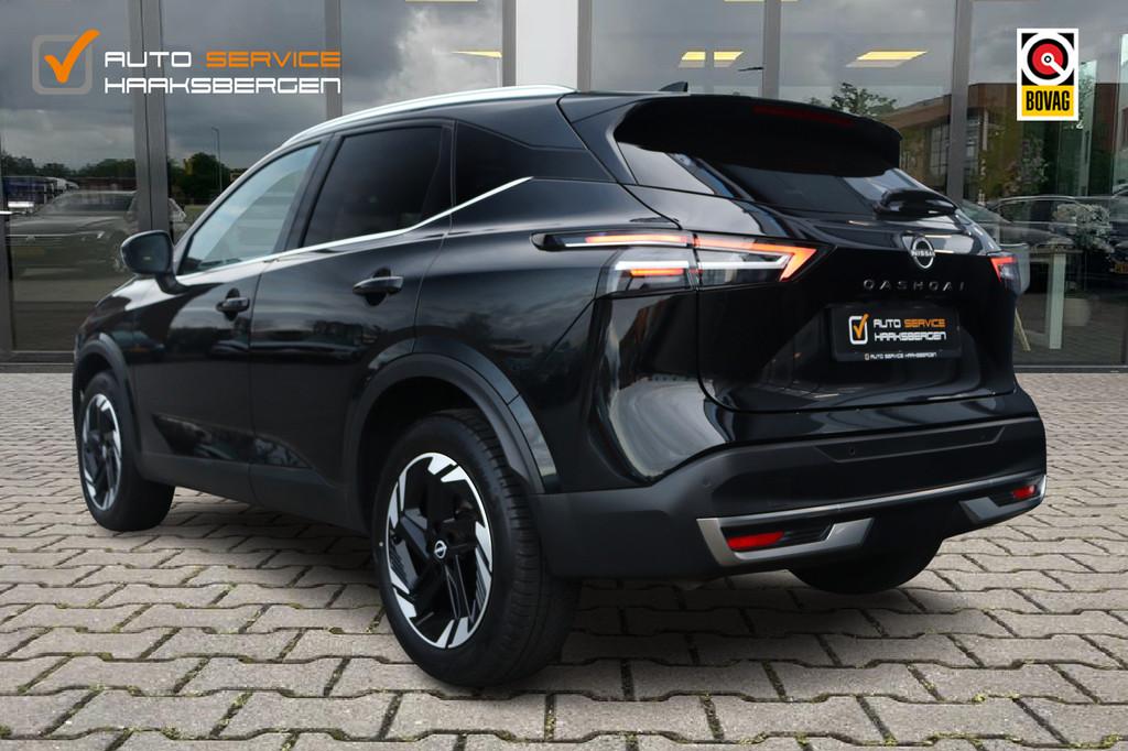 Nissan QASHQAI 1.3 MHEV Xtronic N-Connecta | Pano | 360 Came, Zwart, 4 cilinders, Adaptive Cruise Control, Leder en Stof