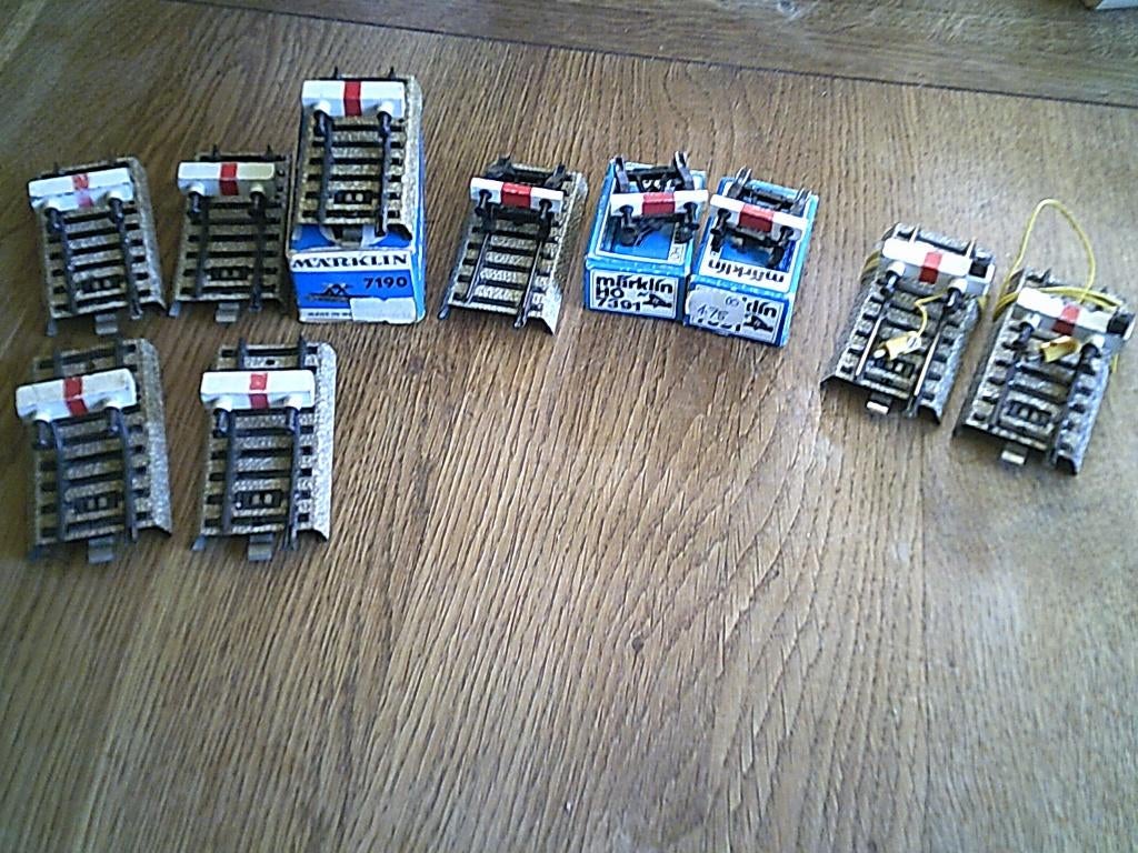 Marklin M-rails Stootblokken nr. 7190 - 7191 - 7391, Hobby en Vrije tijd, Wisselstroom, Gebruikt, Rails, Ophalen of Verzenden