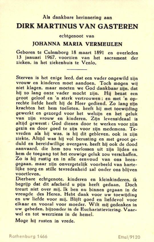Gasteren van Dirk Martinus Culemborg 1891-1967 Venlo, Ophalen of Verzenden