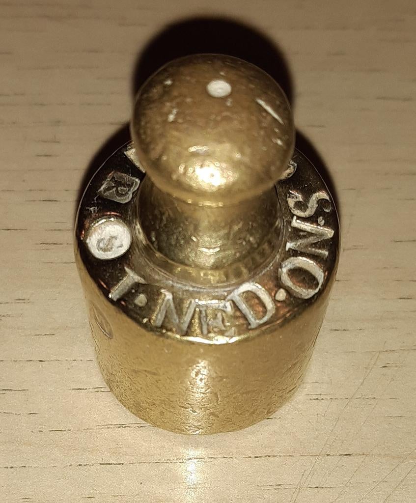 gewichtje 1 Ned Ons - gewichten (Ja2), Antiek en Kunst, Ophalen of Verzenden, Koper