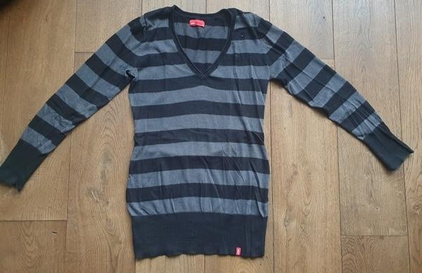 Zwart Zilver Gestreepte Trui EDC by Esprit (XL), Zwart, Maat 46/48 (XL) of groter, Ophalen of Verzenden, Gedragen
