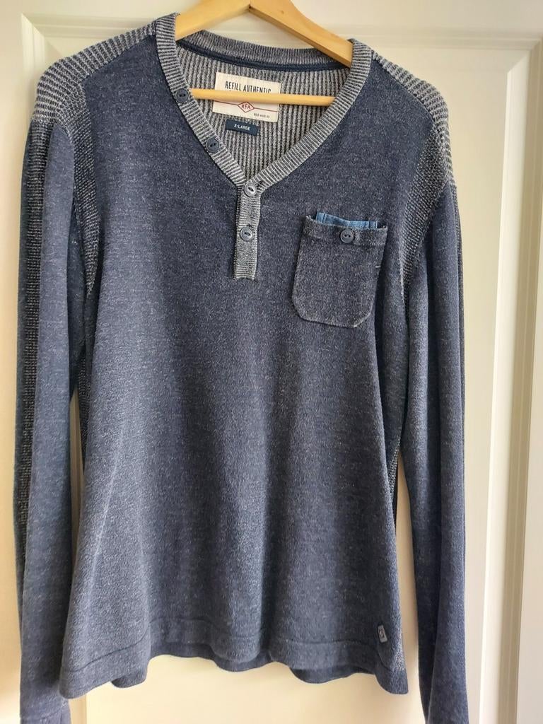 Refill Authentic blauwe sweater - Maat XL, Blauw, Maat 56/58 (XL), Ophalen of Verzenden, Gedragen