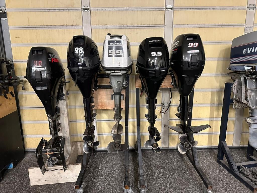 Diverse 9.9 en 15 pk 4-takt buitenboordmotoren te koop, Ophalen, Gebruikt, Viertaktmotor, Buitenboordmotor