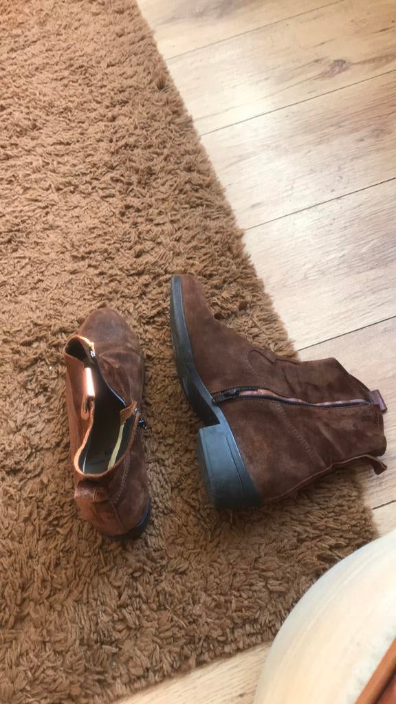 Wolky , cognac leren laars, mt 39. Nubuck, Kleding | Dames, Schoenen, Ophalen of Verzenden, Zo goed als nieuw, Bruin, Hoge laarzen
