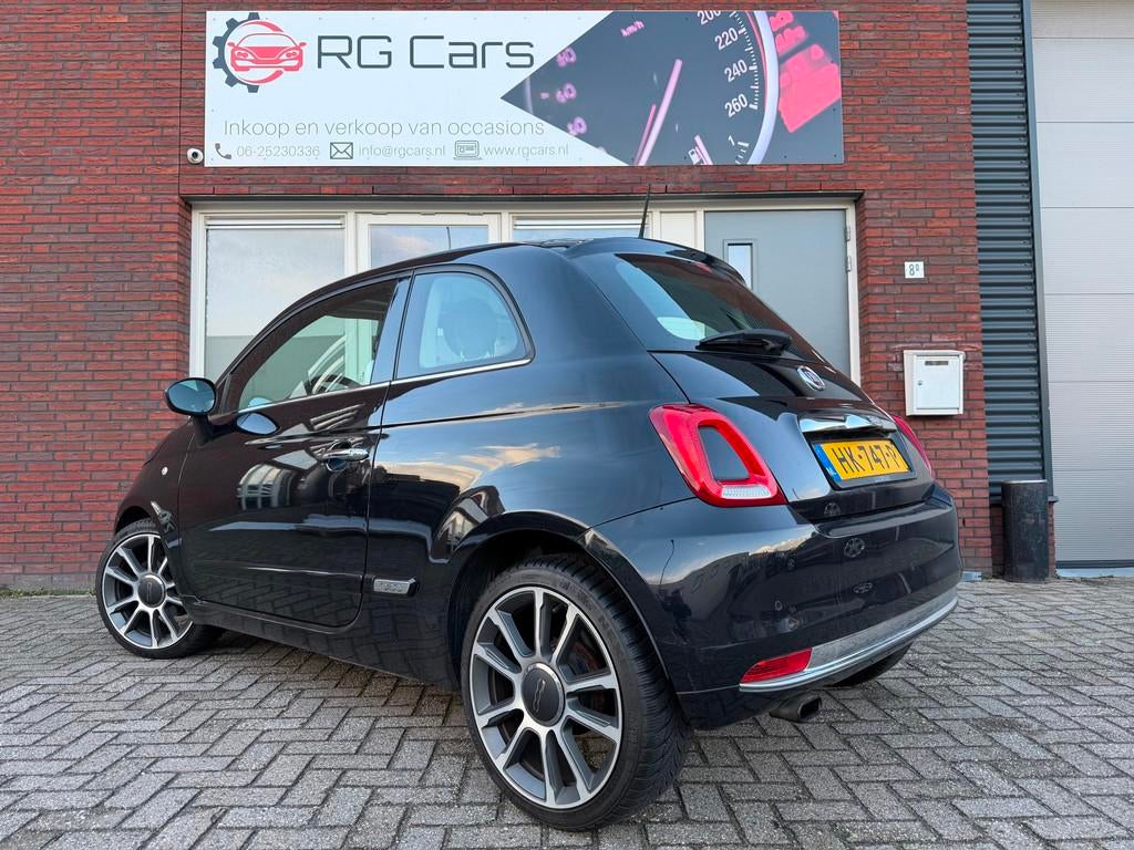 Fiat 500 0.9 TwinAir Turbo Popstar / Pano / PDC / Clima / 17, Auto's, Stof, Gebruikt, Met garantie (alle), Zwart