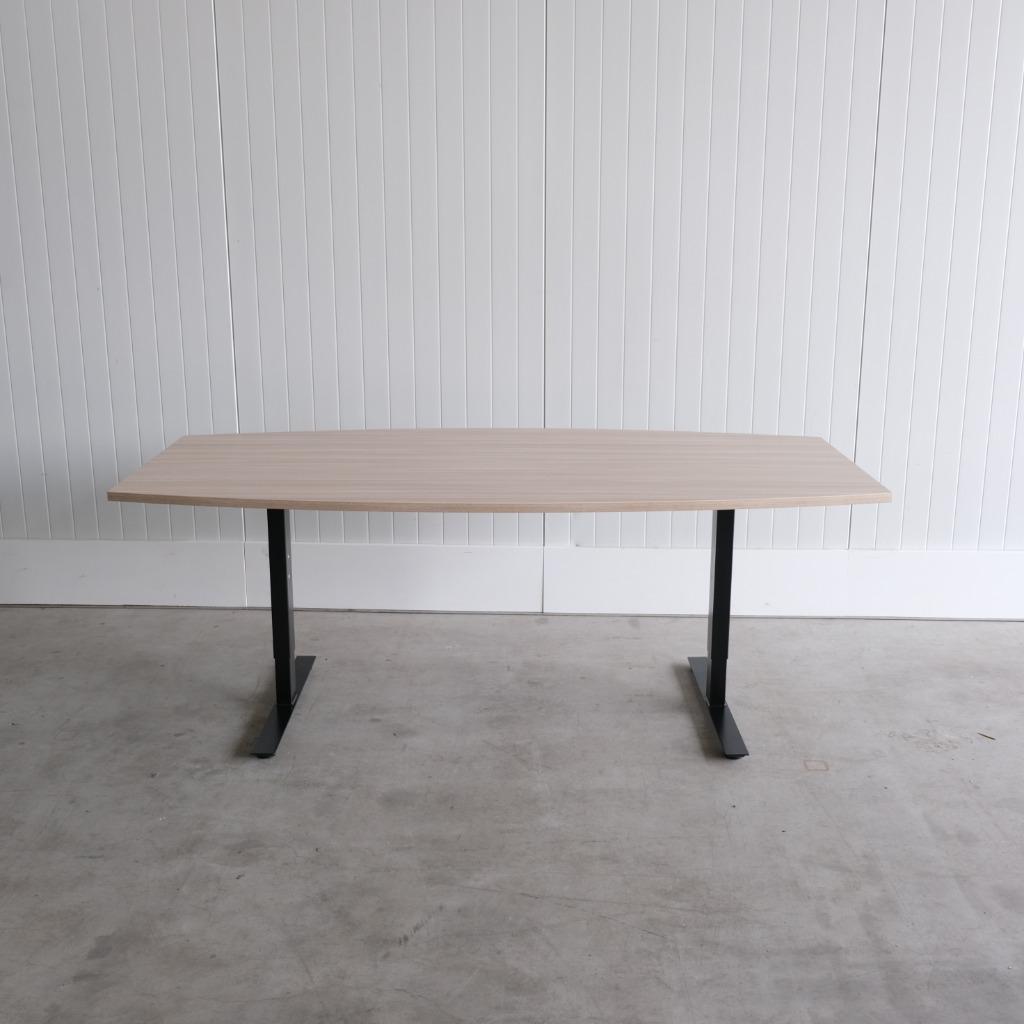 Restpartij, Vergadertafel, Tonvormig eiken blad 200x100/75cm, -, -, In hoogte verstelbaar, Ophalen of Verzenden