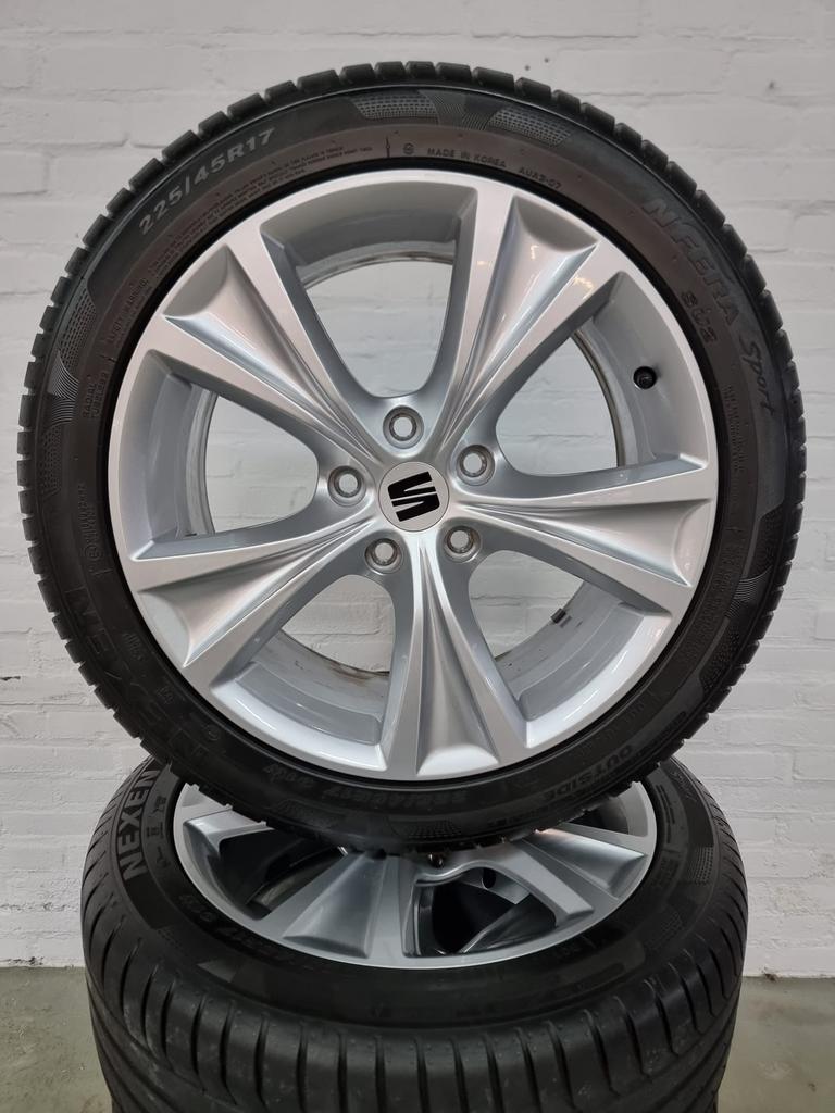 Orig. Seat Leon FR 17” velgen zomerbanden 6,5 mm zomerbanden, Auto-onderdelen, Banden en Velgen, Gebruikt, 17 inch, Ophalen of Verzenden