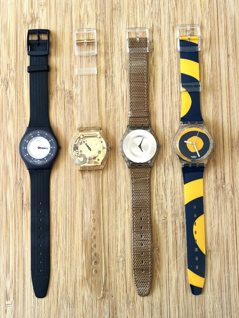 Set van 4 Swatch horloges (inclusief Athens 2004 Olympic), Sieraden, Tassen en Uiterlijk, Horloges | Heren, Kunststof, Polshorloge