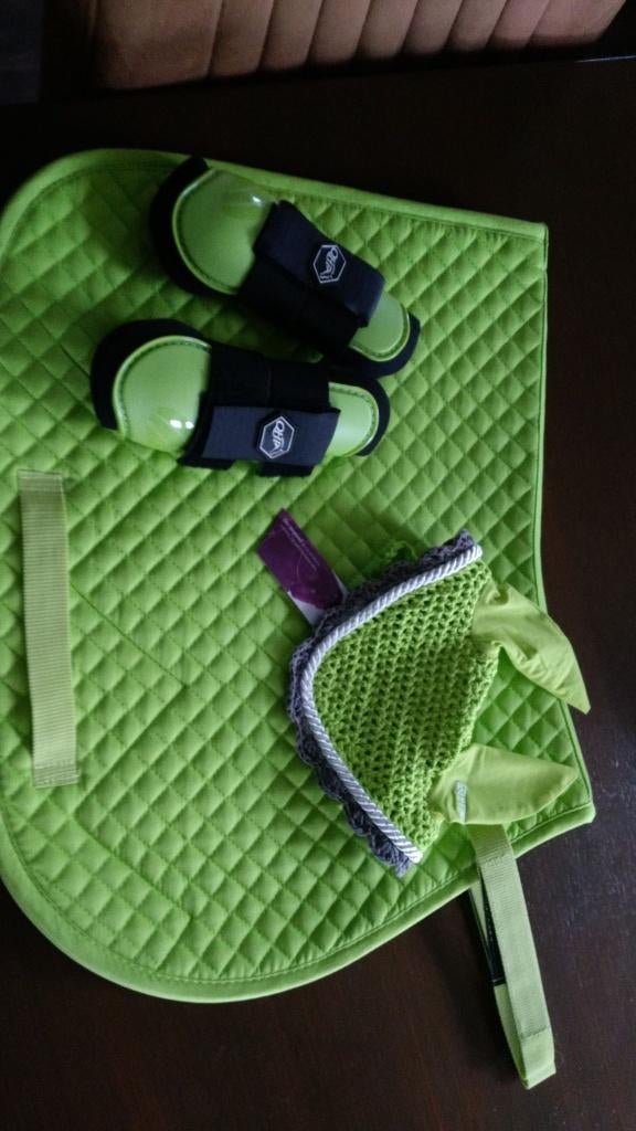 Shetlander dekje groen. Setje, Dieren en Toebehoren, Ophalen of Verzenden, Zo goed als nieuw, Dekje