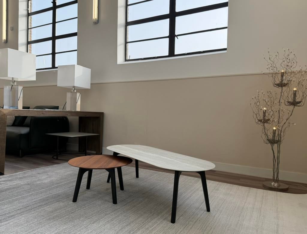 Leolux salontafelset Rolan, Ophalen, 100 tot 150 cm, Nieuw, 50 tot 100 cm