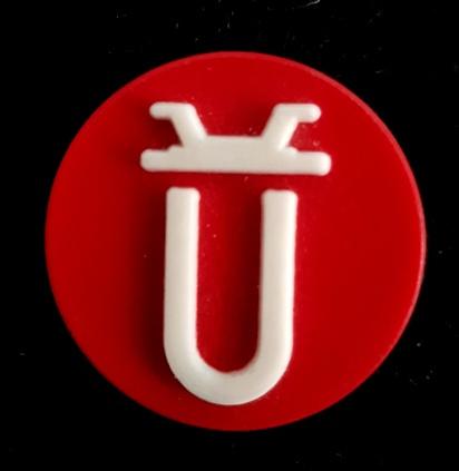 Utrecht Jaarbeurs speld- rood plastic, Verzenden, Stad of Land, Speldje of Pin