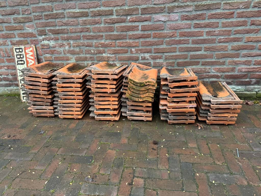 Dakpannen, Doe-het-zelf en Verbouw, Dakpannen en Dakbedekking, Ophalen, Gebruikt, Steen of Klei, 15 m² of meer