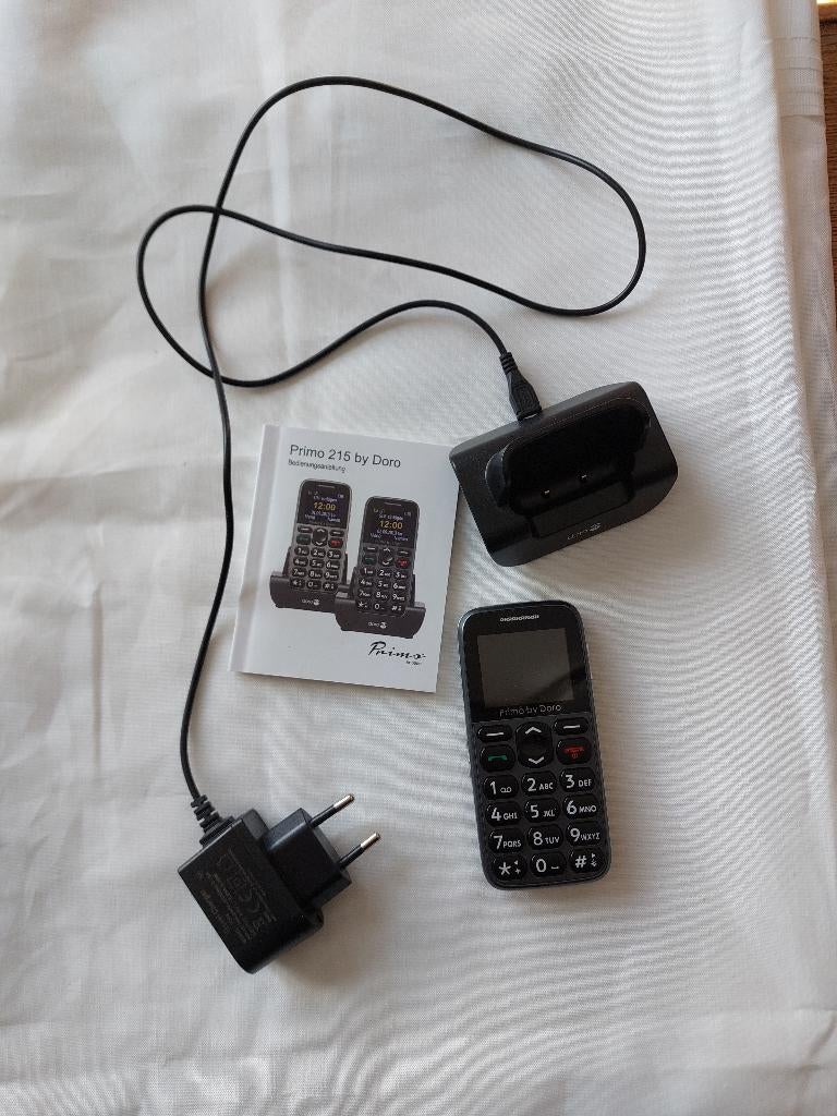Primo by DORO 215 seniorenmobiel, SOS-knop Grijs, Ophalen of Verzenden, Gebruikt, 1 handset
