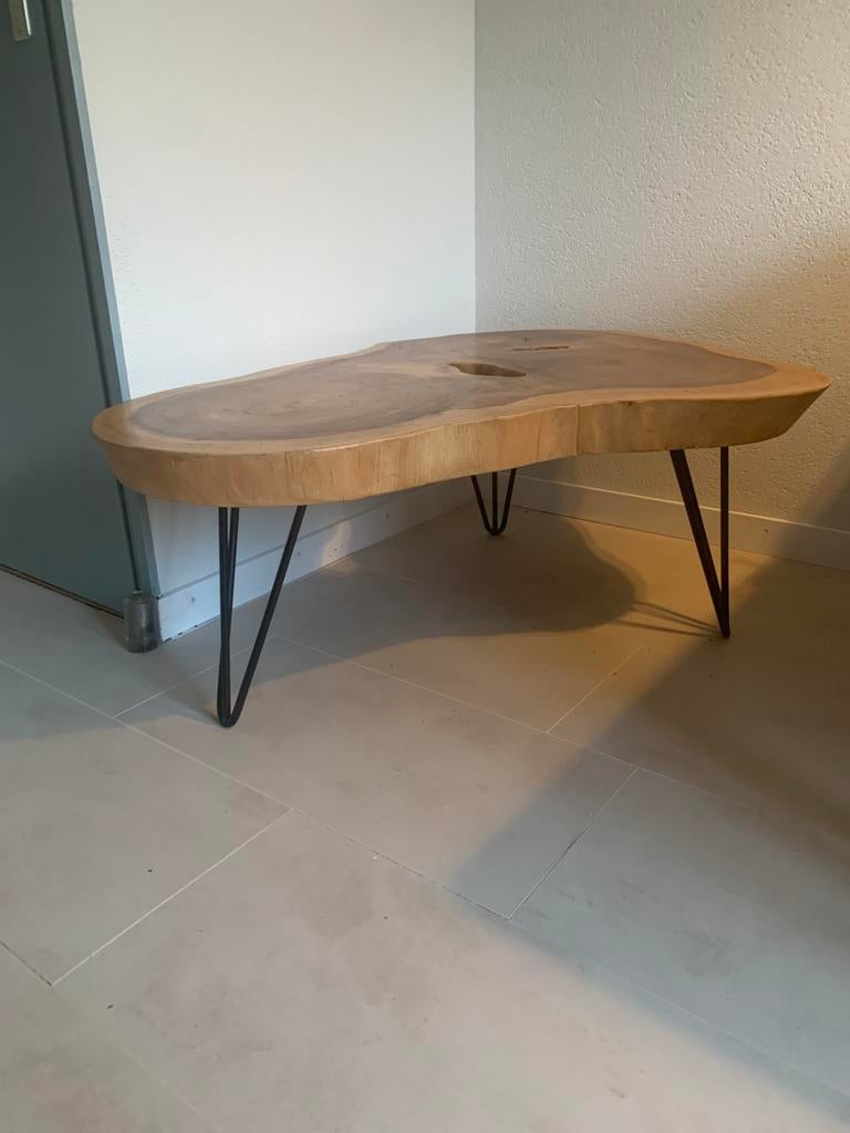 Salontafel hout, Ophalen, 100 tot 150 cm, 50 tot 100 cm, Zo goed als nieuw