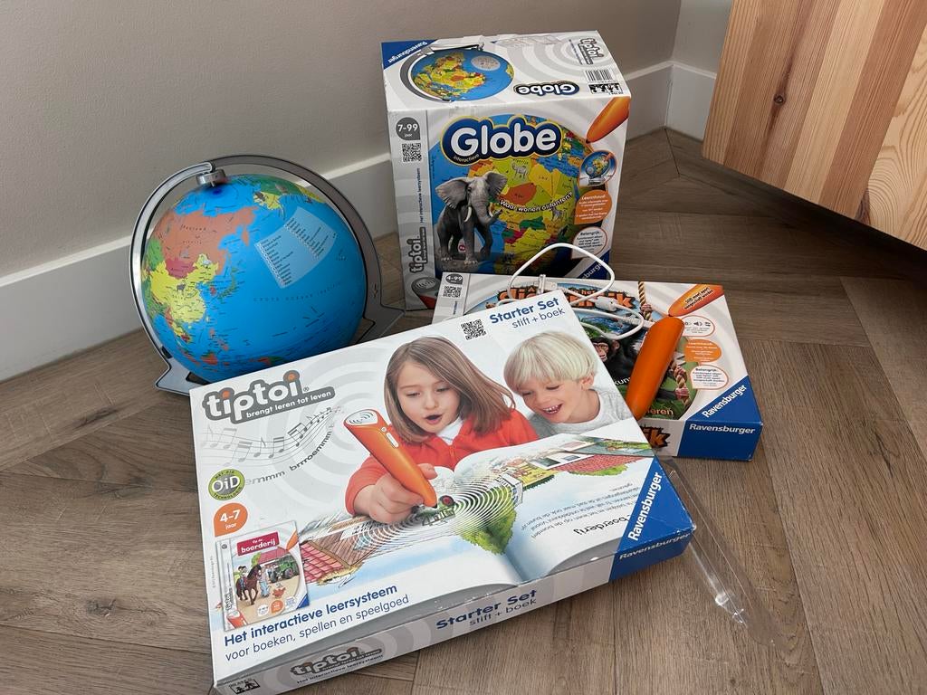Tiptoi Starter Set, Dierenrijk & Globe - Zo goed als nieuw, Kinderen en Baby's, Speelgoed | Educatief en Creatief, Ophalen, Zo goed als nieuw