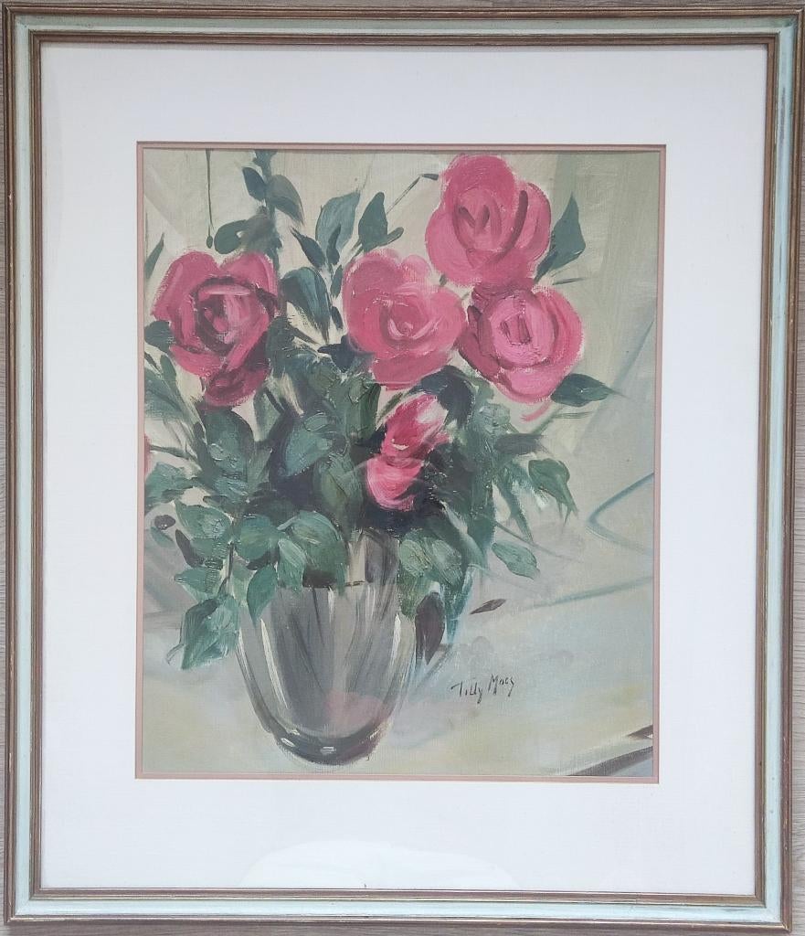 Tilly Moes (1899-1979) - Bloemstilleven, Antiek en Kunst, Kunst | Schilderijen | Klassiek, Ophalen of Verzenden