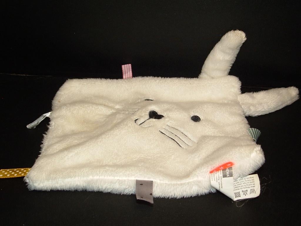 HEMA KONIJN KNUFFELDOEK VELOURS WIT MET ZWARTE, Ophalen of Verzenden, Nieuw, Overige typen