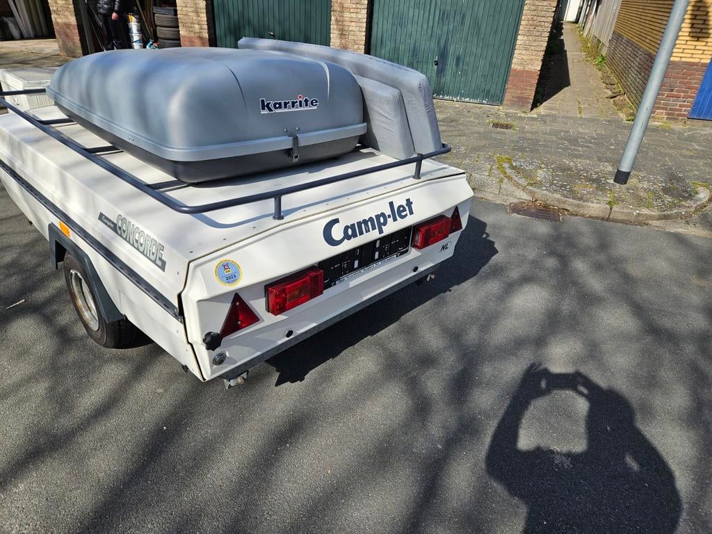 Camp-let vouwwagen met dakkoffer boujaar 2003, Ophalen of Verzenden, Aanwezig, Camp-Let, Tot en met 4