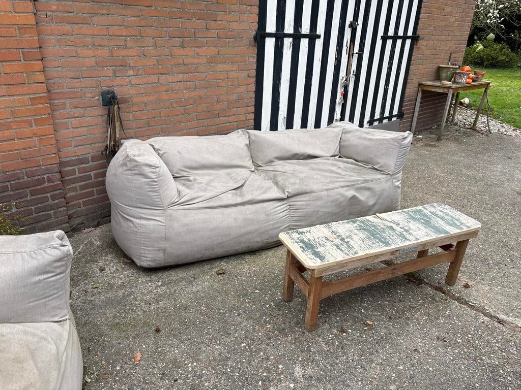 Bryck buiten bank zitzak - Comfortabele loungebank, Ophalen, Gebruikt, Beige, Zitzak