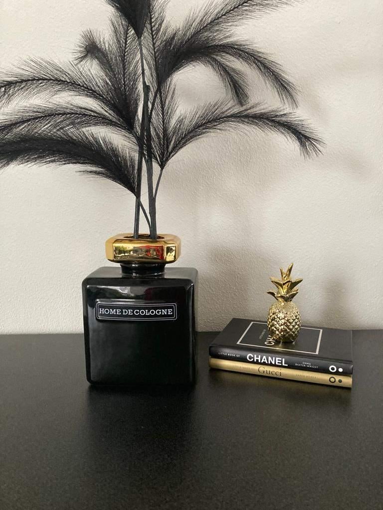 HV Home De Cologne vaas zwart/goud of wit/goud Nieuw!, Zwart, Aardewerk of Porselein, Nieuw, Ophalen of Verzenden