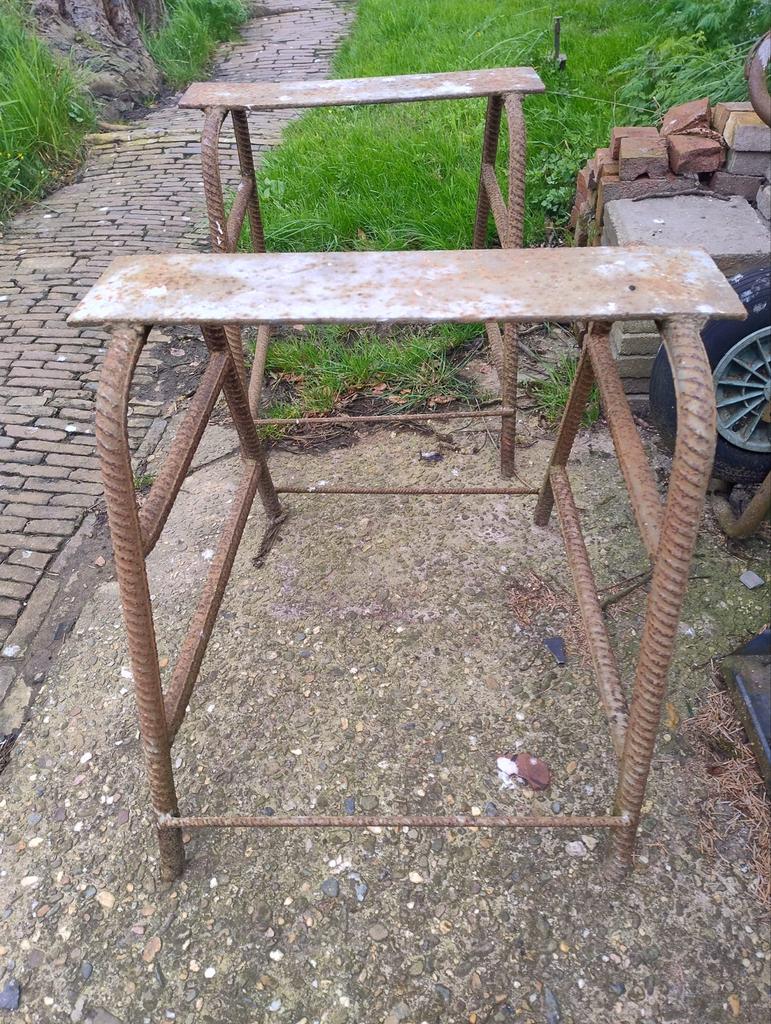 Zware stalen schragen, Ophalen, Gebruikt, 70 tot 120 cm