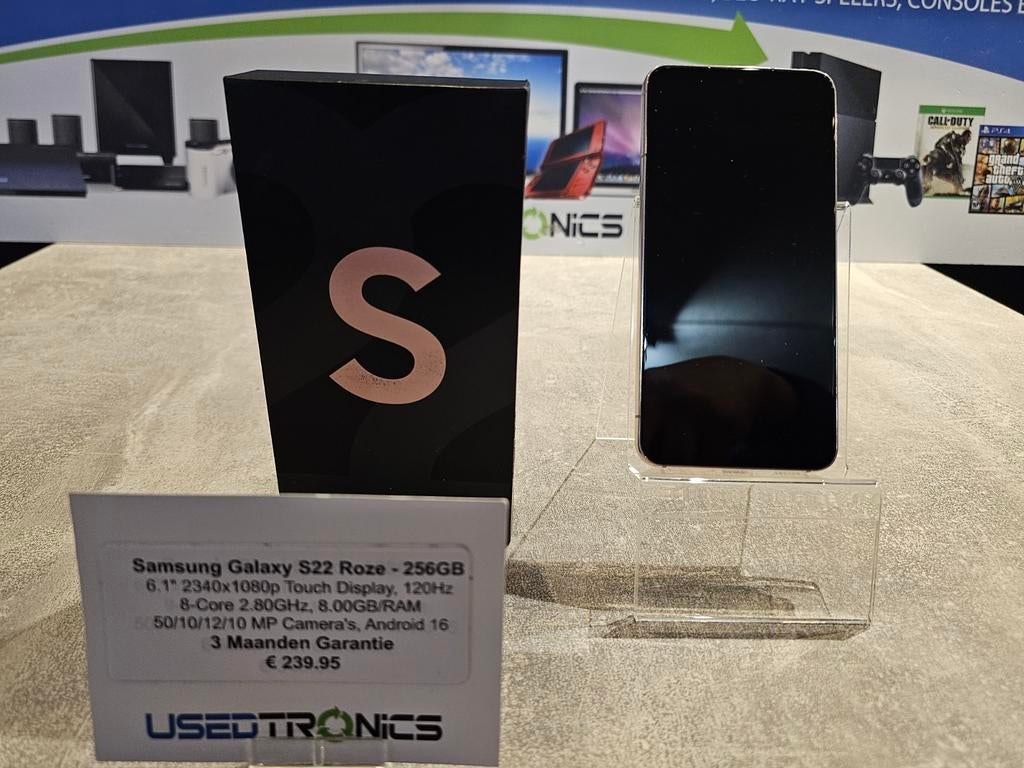 Samsung Galaxy S22 Roze 256 GB - Zo goed als nieuw, Touchscreen, Ophalen of Verzenden, Zo goed als nieuw, Galaxy S22