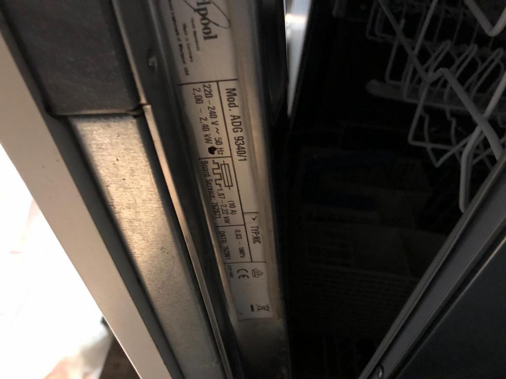 Whirlpool adg 9340/1 vaatwasser, Ophalen of Verzenden, Zo goed als nieuw