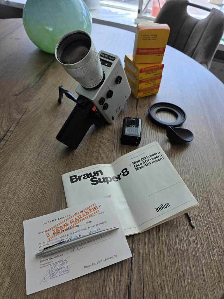 Braun Nizo 801 macro 8mm, Audio, Tv en Foto, Videocamera's Analoog, Ophalen, 8mm, Camera