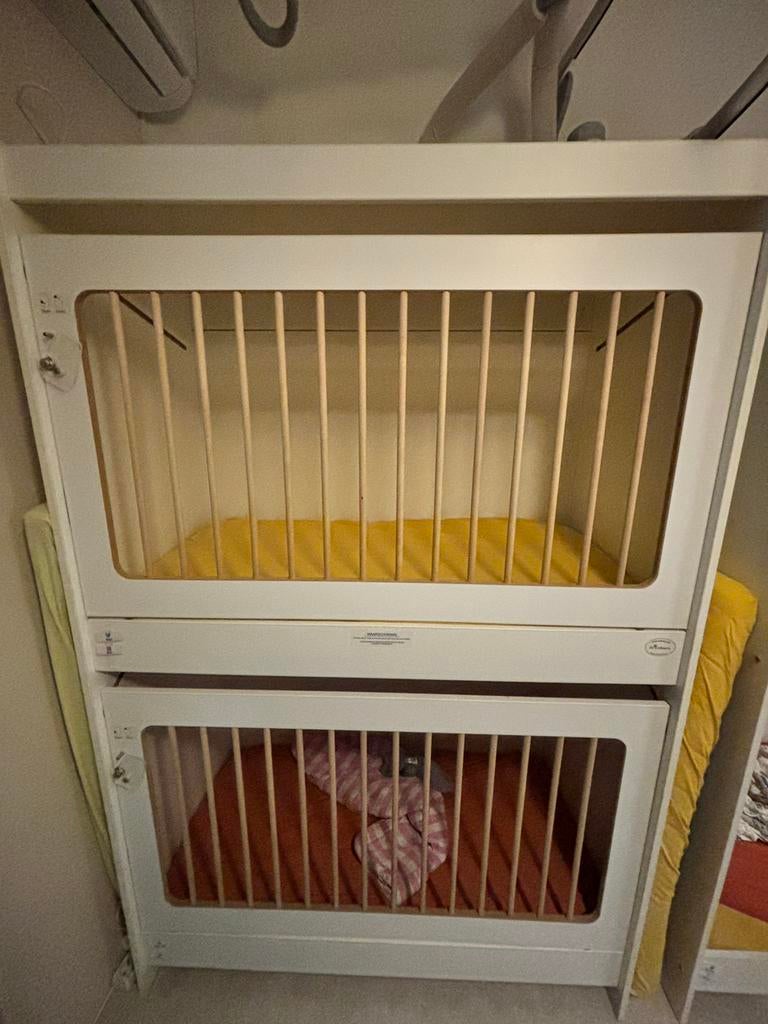 Duo ledikant, Gebruikt, 70 tot 85 cm, Ophalen of Verzenden, Hoogslaper of Stapelbed